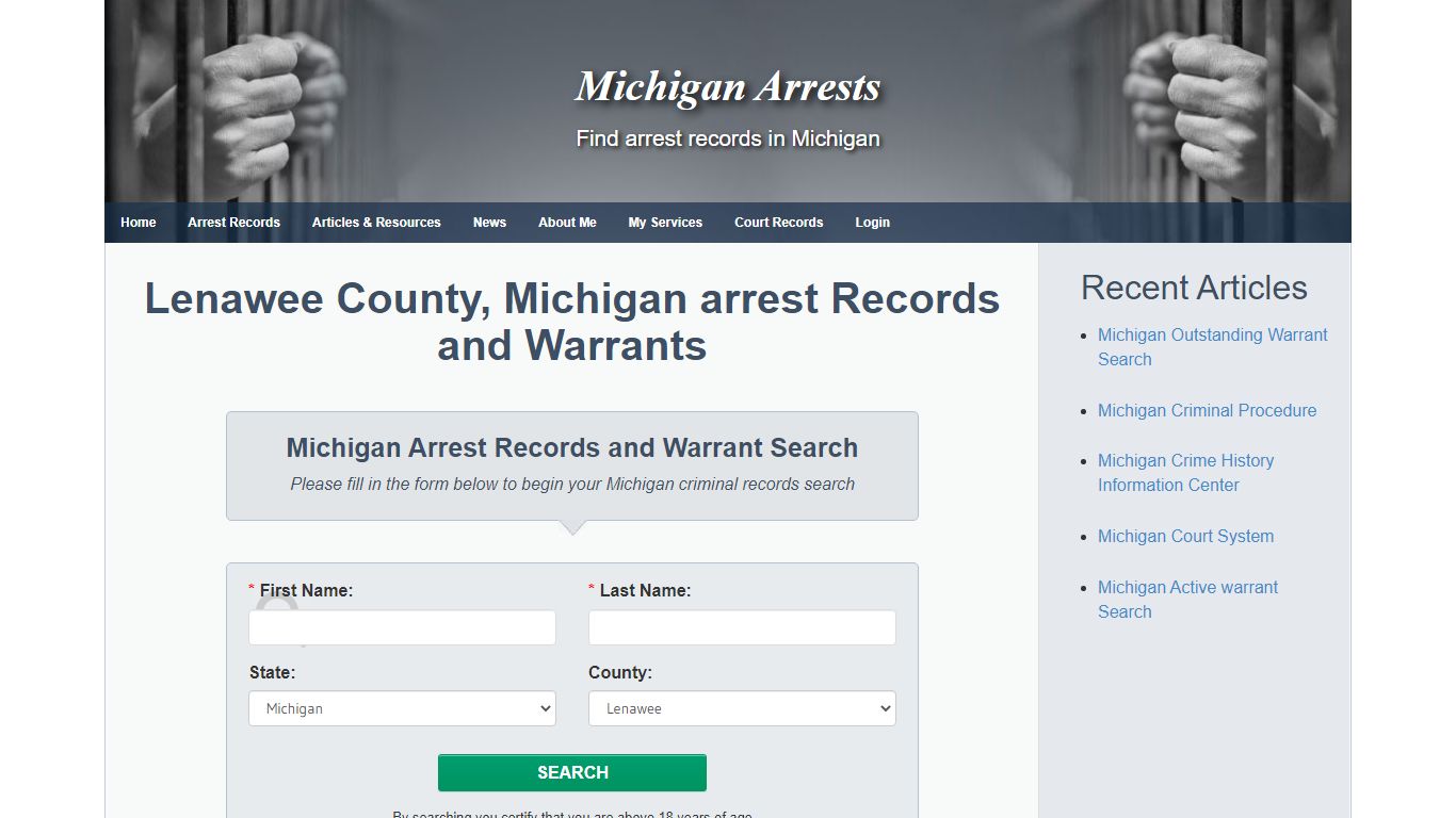 Lenawee County, Michigan arrest Records and Warrants