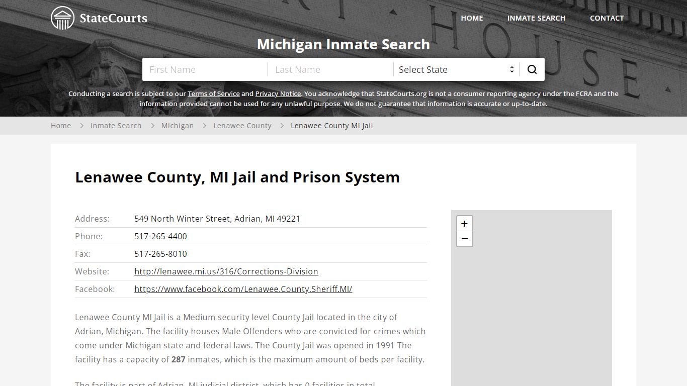 Lenawee County MI Jail Inmate Records Search, Michigan - StateCourts